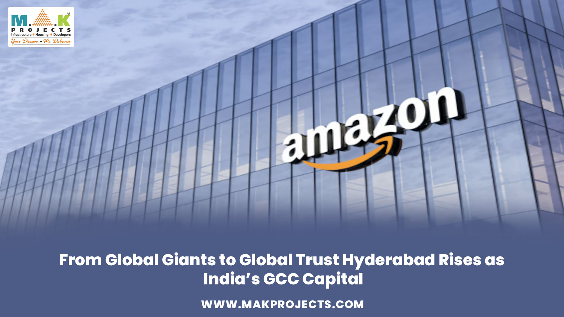 Amazon office building in Hyderabad symbolizing the city’s rise as India’s Global Capability Center capital and preferred destination for global technology companies.